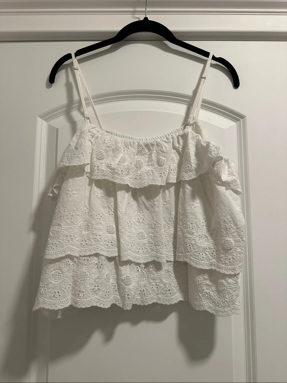 Anna Rae Eyelet Ruffle Cami Top - Picture 5 of 5
